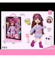 Лялька A 923 C (24/2) висота: 30 см, шарнірні суглоби, імітація скляних очей, аксесуари, гребінець, в коробці
