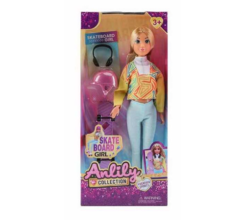 Лялька 616195 (48) висота 30 см, шарнірні суглоби, прошите волосся, аксесуари, знімний одяг, в коробці