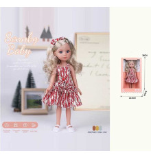 Лялька MN 336 (48) висота: 34 см, імітація скляних очей, взуття, в коробці