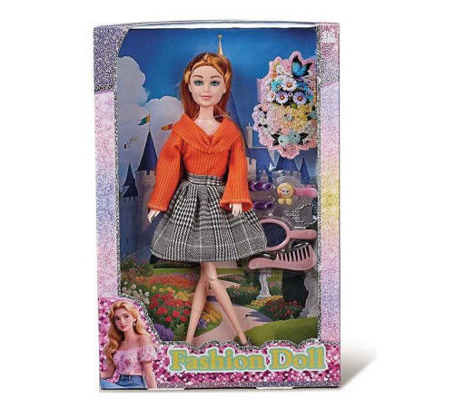 Лялька 8675-3 (48) висота: 30 см, шарнірні з’єднання суглобів, голова та руки - гума, знімний одяг та взуття, змінне взуття, аксесуари, в коробці