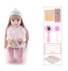 Інтерактивна лялька TK 1407-82 (9) "WToys", ОЗВУЧУВАННЯ УКРАЇНСЬКОЮ МОВОЮ, висота 55 см, пульт, на батарейках, аксесуари, рухає кінцівками, казки, пісні, віршики, скоромовки, відповідає на запитання, звуки тварин, мелодії, повторюшка, в коробці