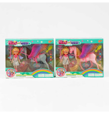 Лялька 55820 (48/2) 2 види, пегас, аксесуари, в коробці