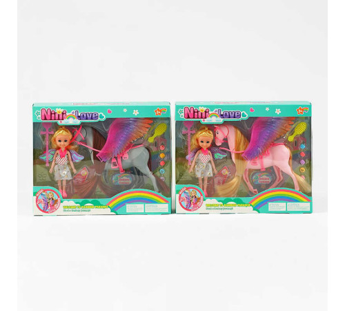 Лялька 55820 (48/2) 2 види, пегас, аксесуари, в коробці