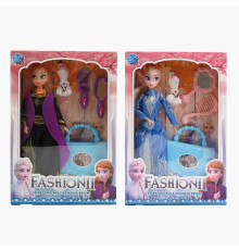 Лялька D 1204 (96/2) 2 види, висота 29 см, фігурка, сумочка, гребінець, дзеркальце, в коробці