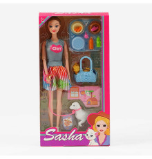 Лялька 51818 (60/2) висота 29 см, 2 домашні улюбленці, знімне взуття, в коробці