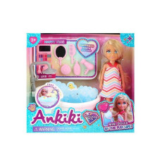 Лялька з аксесуарами 606032 (48) висота - 13 см, ванна, аксесуари, прошите волосся, гумова голова, в коробці