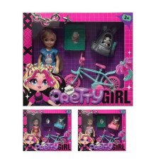 Лялька 2002 B (144/2) 3 види, 14 см, велосипед, улюбленець, в коробці, ВИДАЄТЬСЯ ТІЛЬКИ МІКС ВИДІВ