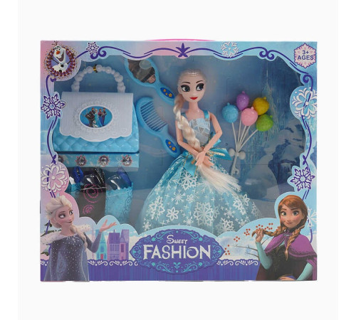 Лялька 669 Y1 (48/2) 27 см, шарнірні суглоби, знімний одяг, люстерко, гребінець, сумочка, аксесуари, в коробці