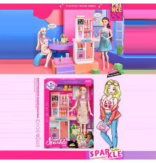 Лялька 7013 (48) 2 види, 30 см, шарнірні суглоби, кухня, посуд, фартушок, в коробці