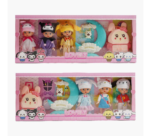 Набір ляльок XD 113 C (60/2) 2 види, висота - 17 см, знімний одяг, взуття, аксесуари, рухомі елементи, в коробці