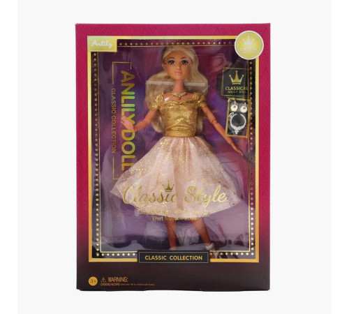 Лялька 616520 (24) висота: 31см, аксесуари, рухомі кінцівки, шарнірні суглоби, прошите волосся, знімний одяг, в коробці