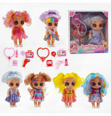 Лялька 213 D (72/2) 6 видів, гумова, висота 22см, пісня англійською мовою, знімний одяг, рухливі кінцівки, медичне приладдя, в коробці, ВИДАЄТЬСЯ МІКС