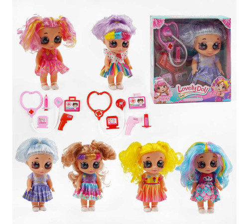 Лялька 213 D (72/2) 6 видів, гумова, висота 22см, пісня англійською мовою, знімний одяг, рухливі кінцівки, медичне приладдя, в коробці, ВИДАЄТЬСЯ МІКС