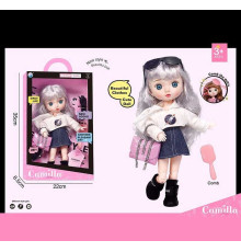 Лялька A 923 D (24/2) висота: 30 см, шарнірні суглоби, імітація скляних очей, аксесуари, гребінець, в коробці