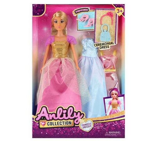 Лялька 616331 (36) висота 30 см, знімний одяг та взуття, 2 додаткові сукні, обруч для голови, сумочка, в коробці