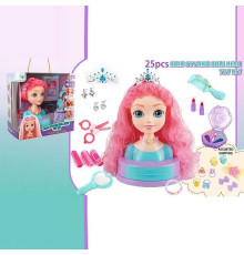 Манекен для зачісок SR 003 (18/2) косметика, перукарські інструменти, заколки, резинки, в коробці