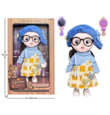 Лялька 3808 B23 (36/2) висота 27 см, пісні англійською, вітається, сміється, підсвічування, шарнірні кінцівки, окуляри, дзеркальце, щітка, в коробці