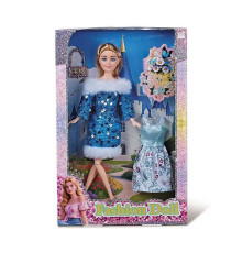 Лялька 8675-6 (48) висота: 30 см, шарнірні з’єднання суглобів, голова та руки - гума, знімний одяг та взуття, змінна сукня, аксесуар, в коробці