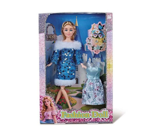 Лялька 8675-6 (48) висота: 30 см, шарнірні з’єднання суглобів, голова та руки - гума, знімний одяг та взуття, змінна сукня, аксесуар, в коробці