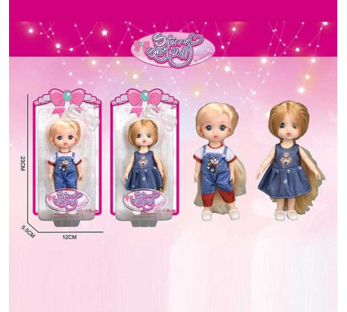 Лялька SK 095 C (144/2) 2 види, висота: 16 см, імітація скляних очей, шарнірні суглоби, на листі