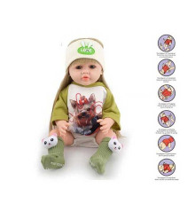 Лялька AFD 8866-33 S (12) висота: 52 см, функціональна, гумова, звуки, прошите волосся, аксесуари, в пакеті