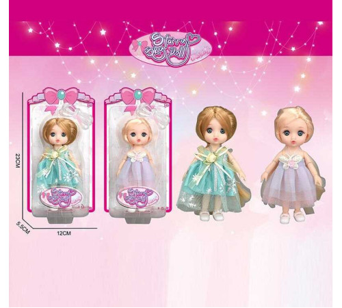 Лялька SK 096 D (144/2) 2 види, висота: 16 см, імітація скляних очей, шарнірні суглоби, на листі