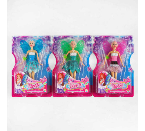 Лялька 1812 (72/2) 3 види, 2 види, висота 30 см, крила, на листі, ВИДАЄТЬСЯ ТІЛЬКИ МІКС ВИДІВ