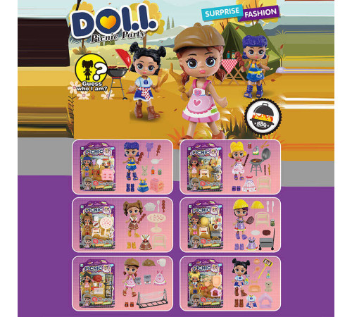 Лялька KZ 9014 (300/2) висота ляльки 9 см,рухомі кінцівки, аксесуари, на листі, ВИДАЄТЬСЯ ТІЛЬКИ МІКС ВИДІВ