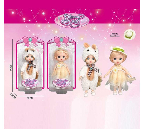 Лялька SK 100 A (144/2) 2 види, висота: 16 см, імітація скляних очей, шарнірні суглоби, на листі