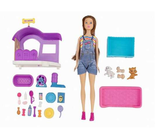 Лялька WG 208-1 (36/2) 30 см, аксесуари, улюбленці, у пакеті