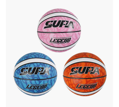 М`яч баскетбольний C 63403 (30) 3 види, 550 грамів, матеріал PU, розмір №7, (поставляється накачаним на 90), ВИДАЄТЬСЯ ТІЛЬКИ МІКС ВИДІВ