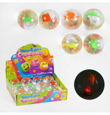 М`яч стрибун C 58469 (12) “TK Group”, ЦІНА ЗА 12 ШТУК В БЛОЦІ, підсвічування, діаметр 6.5 см