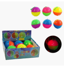 М`яч стрибун C 68793 (20) ЦІНА ЗА 6 ШТУК В БЛОЦІ, підсвічування, гумове кільце-тримач, пискавка, в коробці
