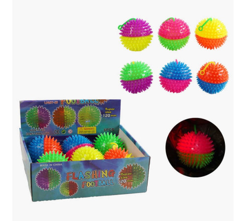 М`яч стрибун C 68793 (20) ЦІНА ЗА 6 ШТУК В БЛОЦІ, підсвічування, гумове кільце-тримач, пискавка, в коробці