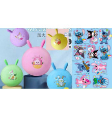 М`яч для фітнесу C 74695 (60) герой, діаметр 43 см, висота з вушками - 50 см, у пакет, ВИДАЄТЬСЯ ТІЛЬКИ МІКС ВИДІВ