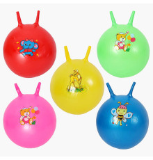 М`яч для фітнесу C 74519 (60) діаметр 35 см, висота з вушками - 40 см, у пакеті, ВИДАЄТЬСЯ МІКС