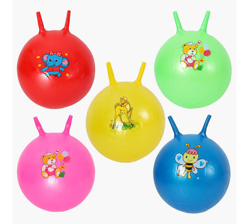 М`яч для фітнесу C 74519 (60) діаметр 35 см, висота з вушками - 40 см, у пакеті, ВИДАЄТЬСЯ МІКС