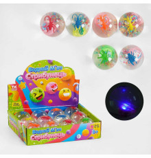 М'яч стрибун C 58470 (12) “TK Group”, ЦІНА ЗА 12 ШТУК В БЛОЦІ, підсвічування, діаметр 6.5 см