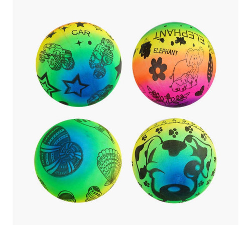 М`яч гумовий F 43249 (600) діаметр - 19 см, в пакеті, ВИДАЄТЬСЯ ТІЛЬКИ МІКС ВИДІВ