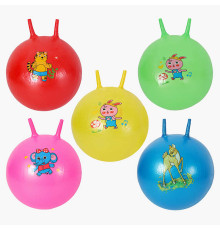 М`яч для фітнесу C 74520 (40) діаметр 27 см, висота з вушками - 40 см, у пакеті, ВИДАЄТЬСЯ МІКС