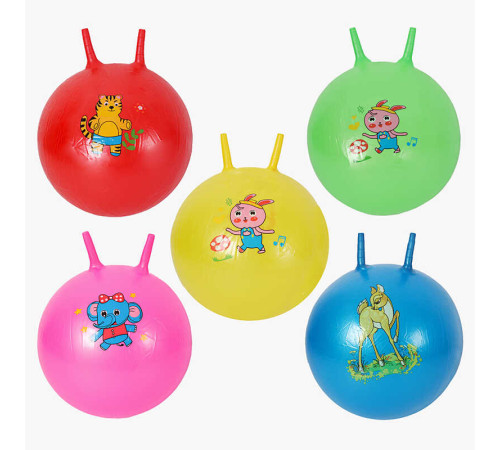 М`яч для фітнесу C 74520 (40) діаметр 27 см, висота з вушками - 40 см, у пакеті, ВИДАЄТЬСЯ МІКС