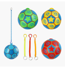 М`яч гумовий С 70489 (300) 4 види, діаметр - 17 см, карабін з пружинкою, ВИДАЄТЬСЯ МІКС ВИДІВ