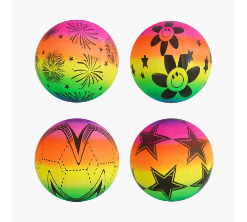 М`яч гумовий F 43250 (600) діаметр - 19 см, в пакеті, ВИДАЄТЬСЯ ТІЛЬКИ МІКС ВИДІВ