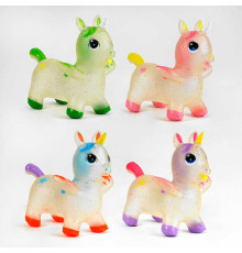 Стрибун гумовий M 48560 (30) 4 види, "Єдиноріг", вага 1300 грамів, у пакеті, ВИДАЄТЬСЯ ТІЛЬКИ МІКС ВИДІВ