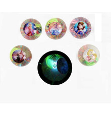 М`яч стрибун C 65458 (12) ЦІНА ЗА 12 ШТУК У ПАКЕТІ, “Героїня”, блискітки, підсвічування