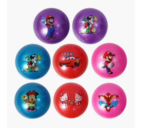 М’яч гумовий F 43262 (600) 4 кольори, діаметр - 18 см, ВИДАЄТЬСЯ ТІЛЬКИ МІКС ВИДІВ