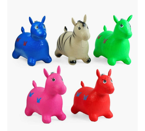 Стрибун гумовий С 65474 (30) 5 кольорів, “Коник”, 1300 грамів, музичний чип, іржання, цокот копит, підсвічування, ВИДАЄТЬСЯ ТІЛЬКИ МІКС ВИДІВ, в пакеті