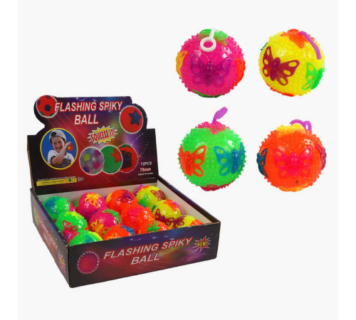 М`яч стрибун C 70425 (30) ЦІНА ЗА 12 ШТУК В БЛОЦІ, підсвічування, пискавка, в коробці