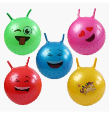 Стрибун гумовий C 72552 (80) діаметр 43 см, ручки-вушка, в пакеті, ВИДАЄТЬСЯ ТІЛЬКИ МІКС ВИДІВ