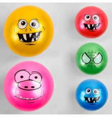 М'яч гумовий С 37845 (300) 5 кольорів, розмір 9", вага 70 грамів, ВИДАЄТЬСЯ ТІЛЬКИ МІКС ВИДІВ